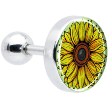 Load image into Gallery viewer, Blossom Creation Yellow Sunflower Tragus Cartilage Earring by Onyx O
