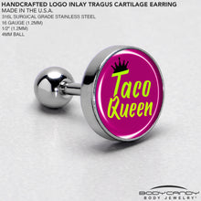 Load image into Gallery viewer, Taco Queen Tragus Cartilage Earring by Onyx O
