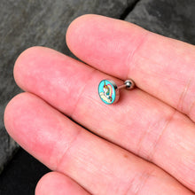 Load image into Gallery viewer, 16G 1/4 Rainbow Unicorn Cartilage Tragus Earring by Onyx O
