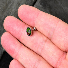Load image into Gallery viewer, 16G 1/4 Holiday Vampire Wreath Tragus Cartilage Earring by Onyx O
