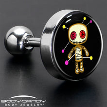Load image into Gallery viewer, 16G 1/4 Voodoo Doll Tragus Cartilage Earring by Onyx O
