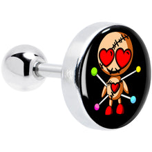 Load image into Gallery viewer, 16G Valentine Heart Voodoo Doll Tragus Cartilage Earring
