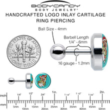 Load image into Gallery viewer, Christmas Holiday Lights Corgi Dog Tragus Cartilage Earring by Onyx O
