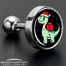 Load image into Gallery viewer, Christmas Holiday Dinosaur Tragus Cartilage Earring by Onyx O
