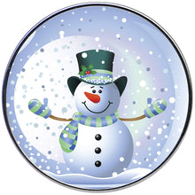 Load image into Gallery viewer, Stainless Steel Snow Globe Snowman Barbell Tongue Ring
