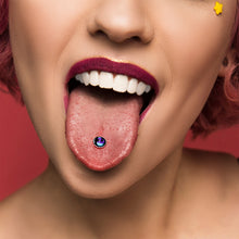 Load image into Gallery viewer, Baby Dinosaur Barbell Tongue Ring by Onyx O
