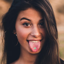 Load image into Gallery viewer, Battery Full Barbell Tongue Ring by Onyx O
