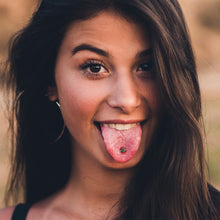 Load image into Gallery viewer, Black Snake Barbell Tongue Ring by Onyx O
