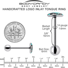 Load image into Gallery viewer, Heavy Metal Kitty Cat Barbell Tongue Ring by Onyx O
