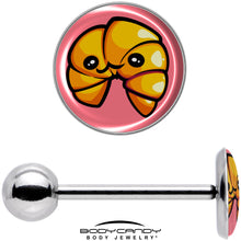 Load image into Gallery viewer, Quaso Croissant Barbell Tongue Ring by Onyx O
