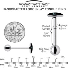 Load image into Gallery viewer, Phrase Logo CVNTY Barbell Tongue Ring by Onyx O
