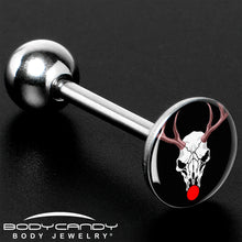 Load image into Gallery viewer, Holiday Dead Nosed Reindeer Barbell Tongue Ring by Onyx O
