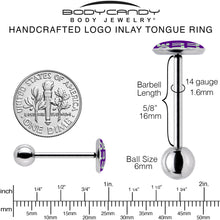 Load image into Gallery viewer, Word DELULU Barbell Tongue Ring by Onyx O
