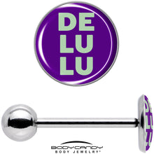 Load image into Gallery viewer, Word DELULU Barbell Tongue Ring by Onyx O
