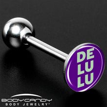 Load image into Gallery viewer, Word DELULU Barbell Tongue Ring by Onyx O

