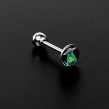 Load image into Gallery viewer, Alien UFO Dinosaur Abduction Barbell Tongue Ring by Onyx O
