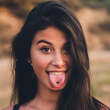 Load image into Gallery viewer, Alien UFO Dinosaur Abduction Barbell Tongue Ring by Onyx O
