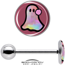 Load image into Gallery viewer, Disco Spirit Ghost Barbell Tongue Ring by Onyx O
