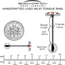 Load image into Gallery viewer, Dope Composition Notebook Barbell Tongue Ring by Onyx O
