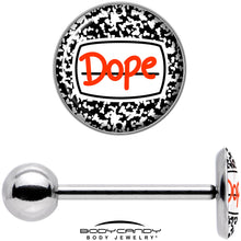 Load image into Gallery viewer, Dope Composition Notebook Barbell Tongue Ring by Onyx O
