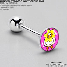 Load image into Gallery viewer, Daffodil Duck Barbell Tongue Ring by Onyx O
