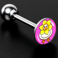 Load image into Gallery viewer, Daffodil Duck Barbell Tongue Ring by Onyx O
