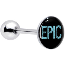 Load image into Gallery viewer, Epic Blue Barbell Tongue Ring
