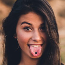 Load image into Gallery viewer, Epic Blue Barbell Tongue Ring
