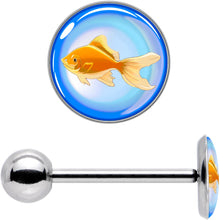 Load image into Gallery viewer, Gold Fish Barbell Tongue Ring by Onyx O
