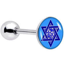 Load image into Gallery viewer, Floral Star of David Barbell Tongue Ring by Onyx O
