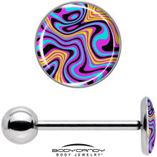 Load image into Gallery viewer, Funky Swirls Barbell Tongue Ring by Onyx O
