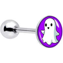 Load image into Gallery viewer, Ghost Barbell Tongue Ring by Onyx O
