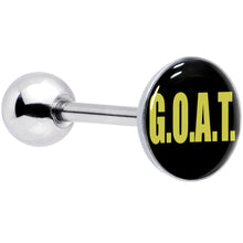 Load image into Gallery viewer, G.O.A.T. Barbell Tongue Ring by Onyx O
