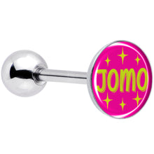 Load image into Gallery viewer, Pink JOMO Barbell Tongue Ring by Onyx O
