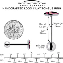 Load image into Gallery viewer, Karmic Boomerang Barbell Tongue Ring by Onyx O

