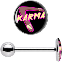Load image into Gallery viewer, Karmic Boomerang Barbell Tongue Ring by Onyx O
