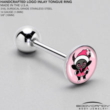Load image into Gallery viewer, Krampus Cutie Holiday Barbell Tongue Ring by Onyx O
