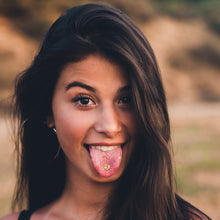 Load image into Gallery viewer, Rainbow Swirl Lollipop Barbell Tongue Ring by Onyx O
