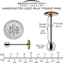 Load image into Gallery viewer, Nacho Type Barbell Tongue Ring by Onyx O
