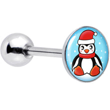 Load image into Gallery viewer, Snowfall Holiday Penguin Barbell Tongue Ring by Onyx O
