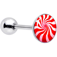 Load image into Gallery viewer, Holiday Peppermint Candy Barbell Tongue Ring
