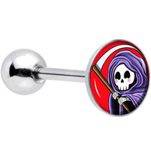 Load image into Gallery viewer, Grim Reaper Barbell Tongue Ring by Onyx O
