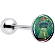 Load image into Gallery viewer, Reverse Alien UFO AbductionBarbell Tongue Ring by Onyx O
