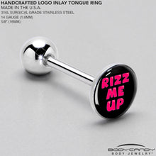 Load image into Gallery viewer, RIZZ ME UP Barbell Tongue Ring by Onyx O
