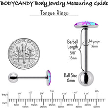 Load image into Gallery viewer, Purple Nautical Sand Dollar Barbell Tongue Ring by Onyx O
