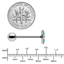 Load image into Gallery viewer, Retro Pixel Skull Barbell Tongue Ring by Onyx O
