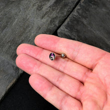 Load image into Gallery viewer, Burning Skull Candle Barbell Tongue Ring by Onyx O
