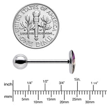 Load image into Gallery viewer, Burning Skull Candle Barbell Tongue Ring by Onyx O
