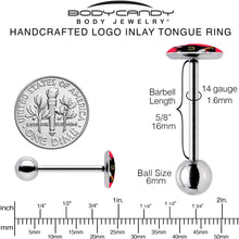 Load image into Gallery viewer, Stabby Cat Barbell Tongue Ring by Onyx O
