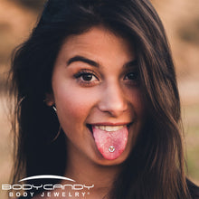 Load image into Gallery viewer, Stawberry Cow Barbell Tongue Ring by Onyx O
